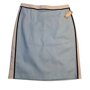 METAPHOR BLUE STRETCH COTTON CAREER PENCIL SKIRT SIZE 6 WOMEN NWT Office
